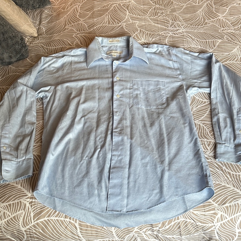 Pronto Uomo Sky Blue Button Down Shirt